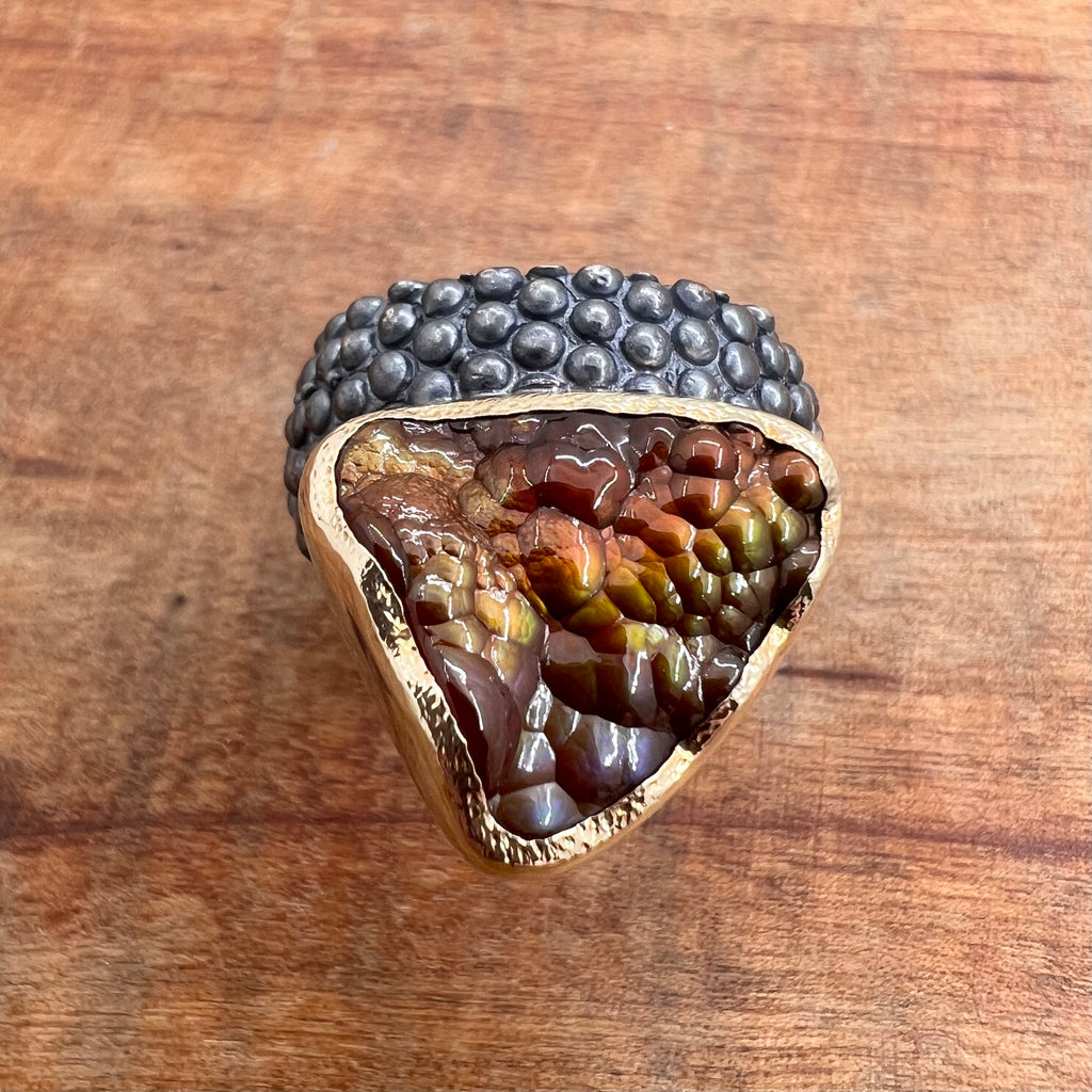 Fire Agate Bubble Ring