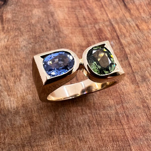 “Toi et Moi” Mid-Century Modern Sapphire Ring