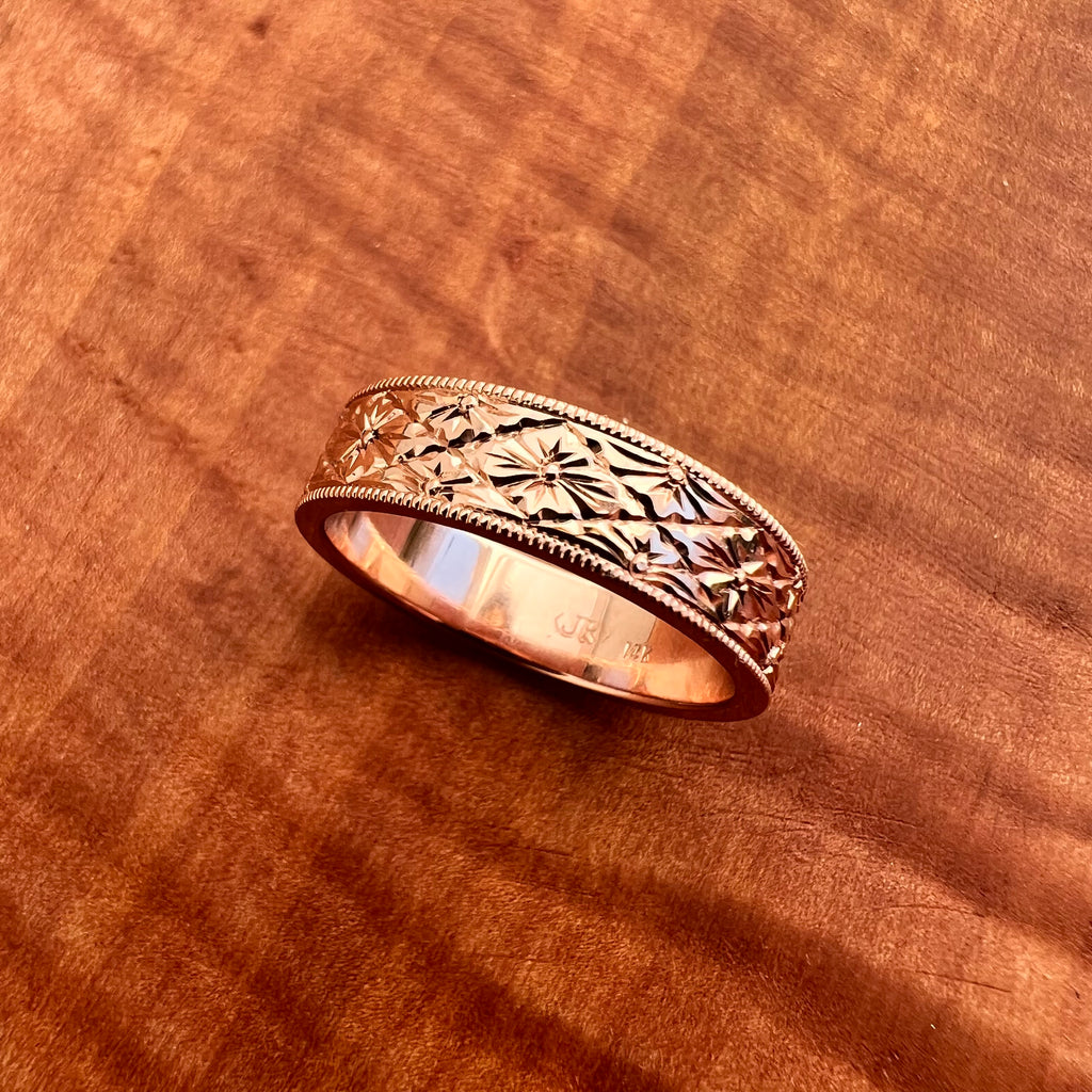 Quilted Rose Gold Band