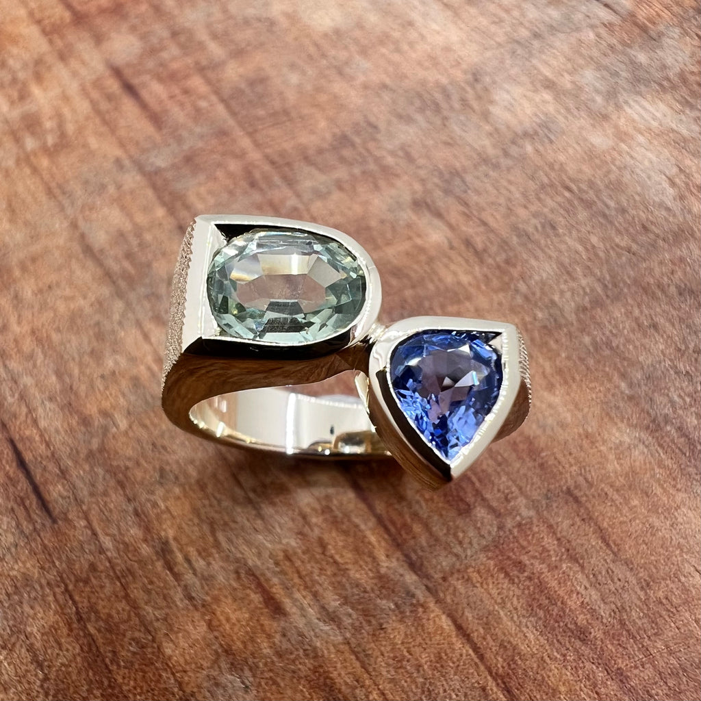 Mid-Century Modern Sapphire Ring