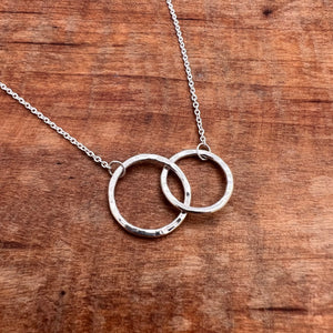 Sterling silver infinity necklace , 17 inch
