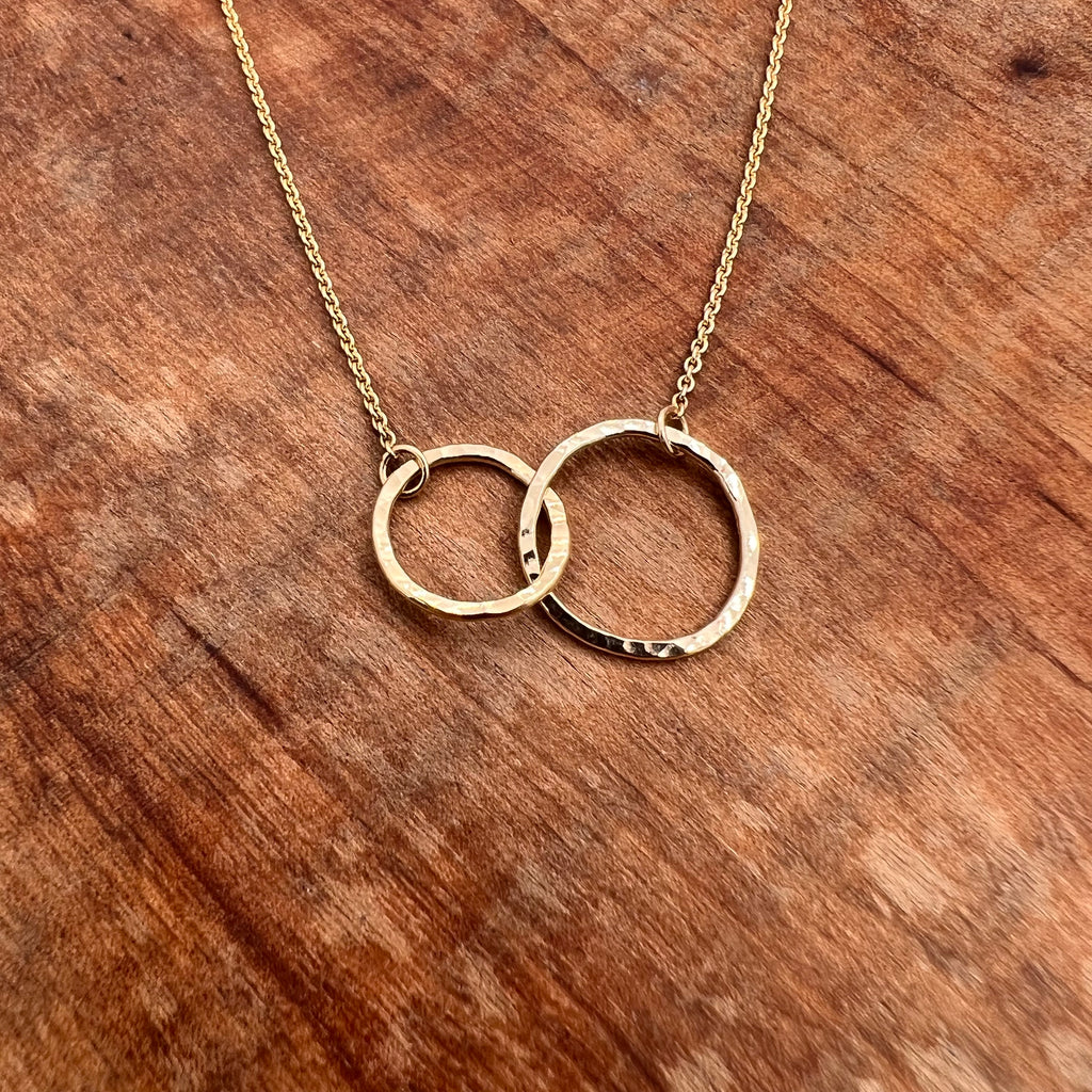 14k yellow gold infinity necklace