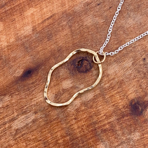 14k Yellow Gold Medium Pebble Necklace
