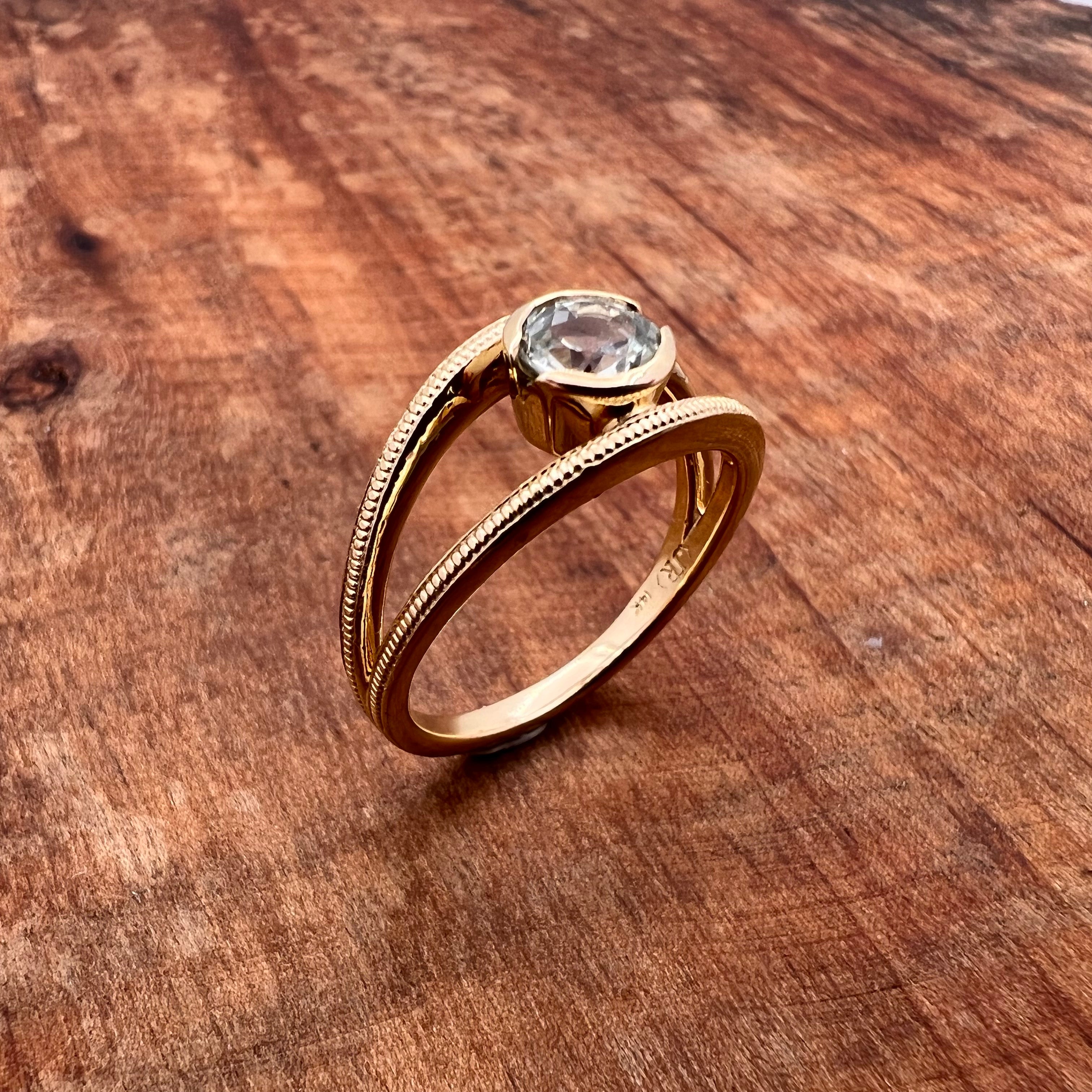 Montana Sapphire in 14k yellow ring